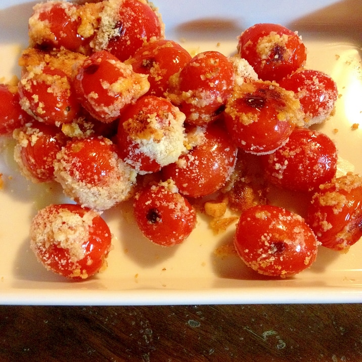 簡単 フライパンで ミニトマトのチーズ焼き レシピ 作り方 By きのこのみみ 楽天レシピ